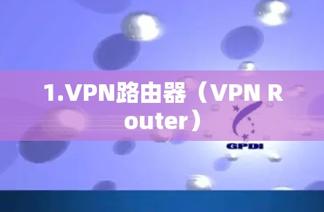 1.VPN路由器（VPN Router）