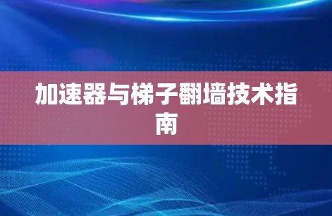 加速器与梯子翻墙技术指南