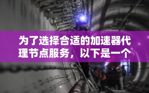 为了选择合适的加速器代理节点服务,以下是一个有条理的步骤指南