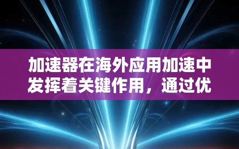 加速器在海外应用加速中发挥着关键作用，通过优化数据处理和计算效率，它帮助解决了数据传输和处理中的各种挑战。以下是加速器在海外应用加速中的具体作用和挑战的总结