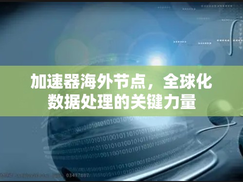 加速器海外节点,全球化数据处理的关键力量