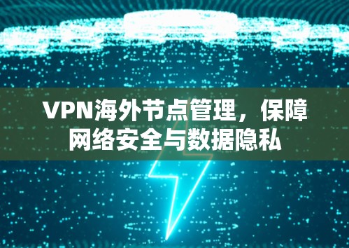 VPN海外节点管理,保障网络安全与数据隐私
