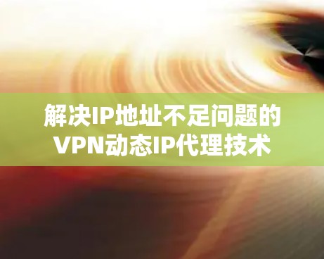 解决IP地址不足问题的VPN动态IP代理技术