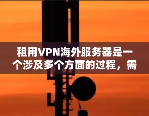 租用VPN海外服务器是一个涉及多个方面的过程,需要仔细规划和选择。以下是一步步的指南,帮助您顺利完成租用过程