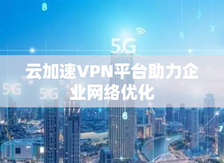 云加速VPN平台助力企业网络优化