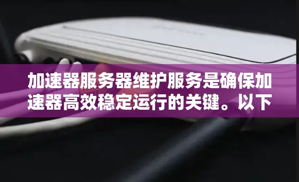 加速器服务器维护服务是确保加速器高效稳定运行的关键。以下是对加速器服务器维护服务的详细分析和总结