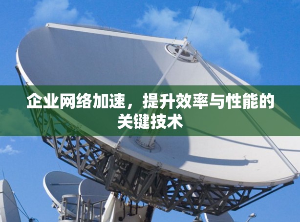 企业网络加速,提升效率与性能的关键技术