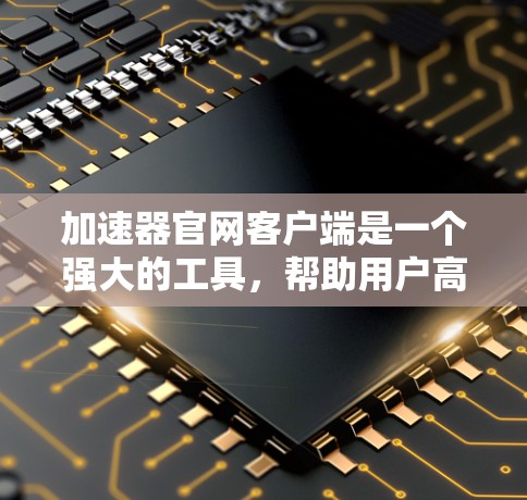 加速器官网客户端是一个强大的工具，帮助用户高效处理数据和运行复杂任务。以下是使用客户端的指南