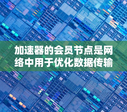 加速器的会员节点是网络中用于优化数据传输效率的关键组件,主要负责提升网络性能。以下是对加速器会员节点的详细分析