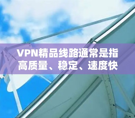 VPN精品线路通常是指高质量、稳定、速度快的VPN服务线路，能够满足用户的网络安全和隐私需求。随着越来越多的用户需求，VPN行业也在不断发展，提供了很多优质的服务