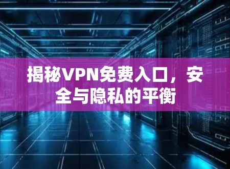 揭秘VPN免费入口,安全与隐私的平衡