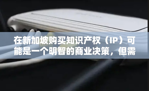 在新加坡购买知识产权(IP)可能是一个明智的商业决策,但需要仔细规划和评估。以下是购买新加坡IP的主要步骤和考虑因素