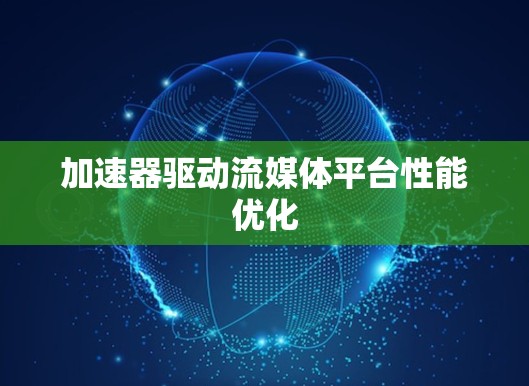 加速器驱动流媒体平台性能优化 加速器驱动流媒体平台性能优化