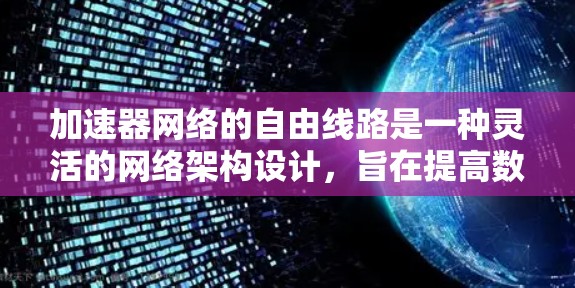 加速器网络的自由线路是一种灵活的网络架构设计，旨在提高数据传输效率和网络性能。以下是对这一概念的详细分析