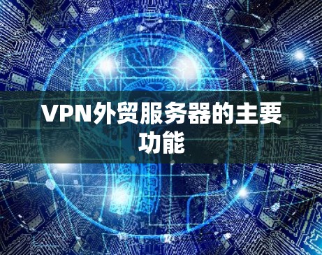 VPN外贸服务器的主要功能 VPN外贸服务器的主要功能
