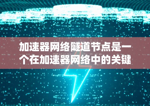加速器网络隧道节点是一个在加速器网络中的关键组件，用于将加速器的高性能网络接口扩展到传统网络环境。以下是对加速器网络隧道节点的详细解析