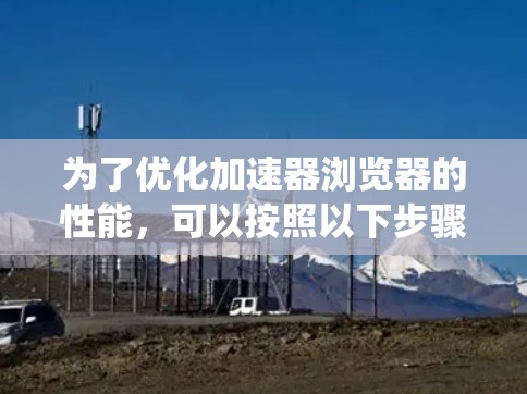 为了优化加速器浏览器的性能，可以按照以下步骤进行系统化的优化
