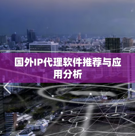 国外IP代理软件推荐与应用分析