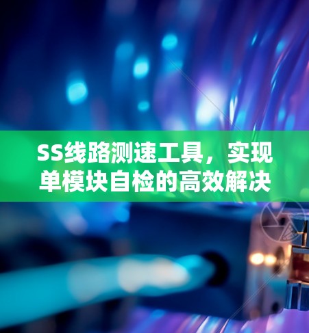 SS线路测速工具,实现单模块自检的高效解决方案