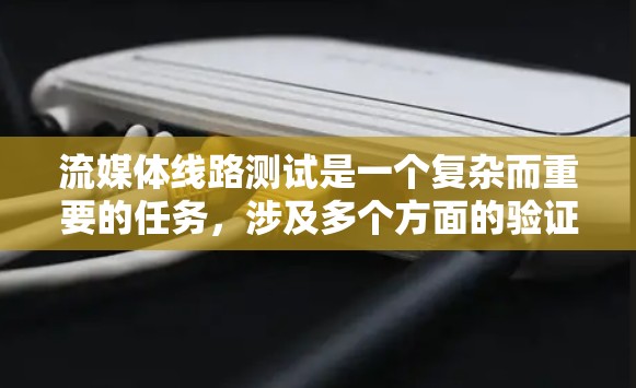 流媒体线路测试是一个复杂而重要的任务，涉及多个方面的验证和优化。以下是对流媒体线路测试的详细总结，帮助您全面了解并有效执行测试过程
