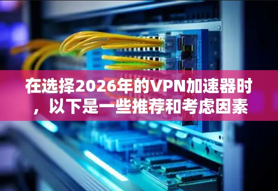 在选择2026年的VPN加速器时,以下是一些推荐和考虑因素,帮助您做出明智的选择