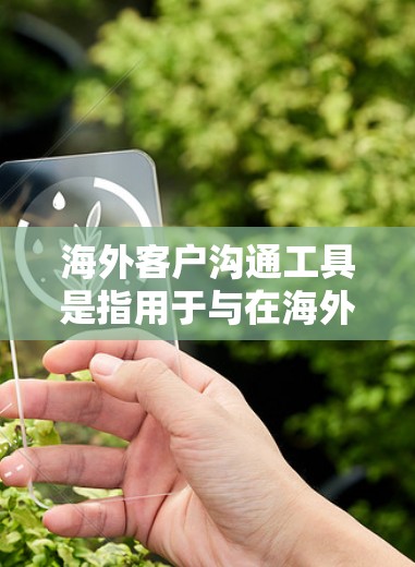海外客户沟通工具是指用于与在海外的客户进行沟通的软件或平台,通常支持多语言、跨时区通讯、文件传输等功能。以下是一些常用的海外客户沟通工具,供您参考