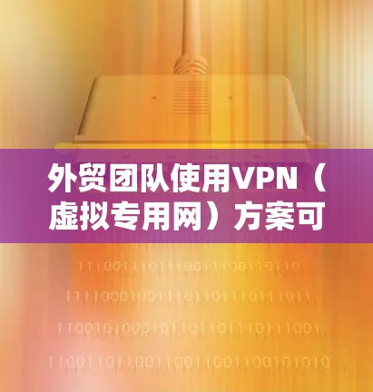 外贸团队使用VPN（虚拟专用网）方案可以有效地解决国际化协作中的网络安全和数据隐私问题。以下是一个外贸团队适用的VPN方案