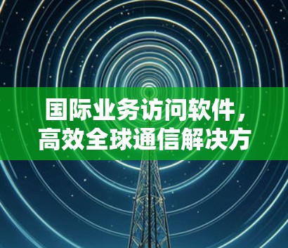 国际业务访问软件,高效全球通信解决方案